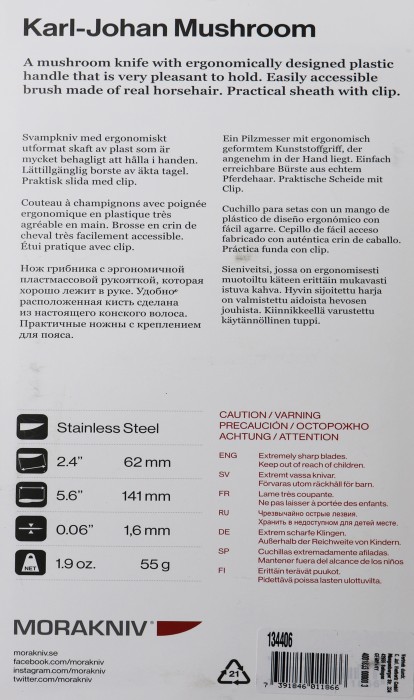 Morakniv Pilzmesser mit Steckscheide